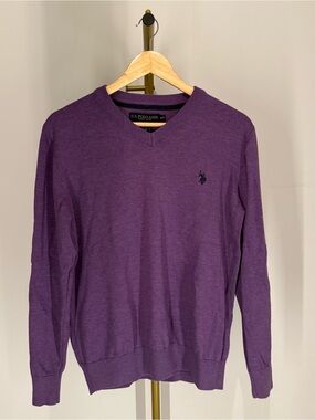 U.S. Polo Assn. Men’s Crewneck Sweater in Purple Size M
